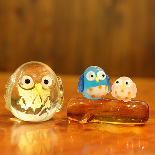 owl Glasswork-large for sale at the owl cafe harajuku