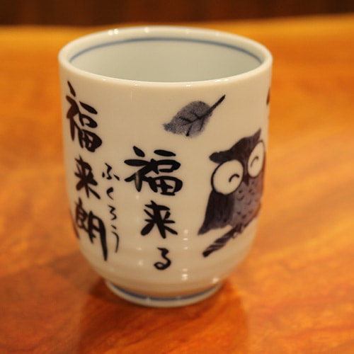 japanese owl cup for sale at the owl cafe harajuku